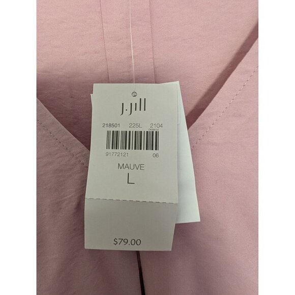 NEW J Jill Tunic Womens Size Large Mauve Purple Flowy Oversize Long Sleeve - Picture 7 of 13